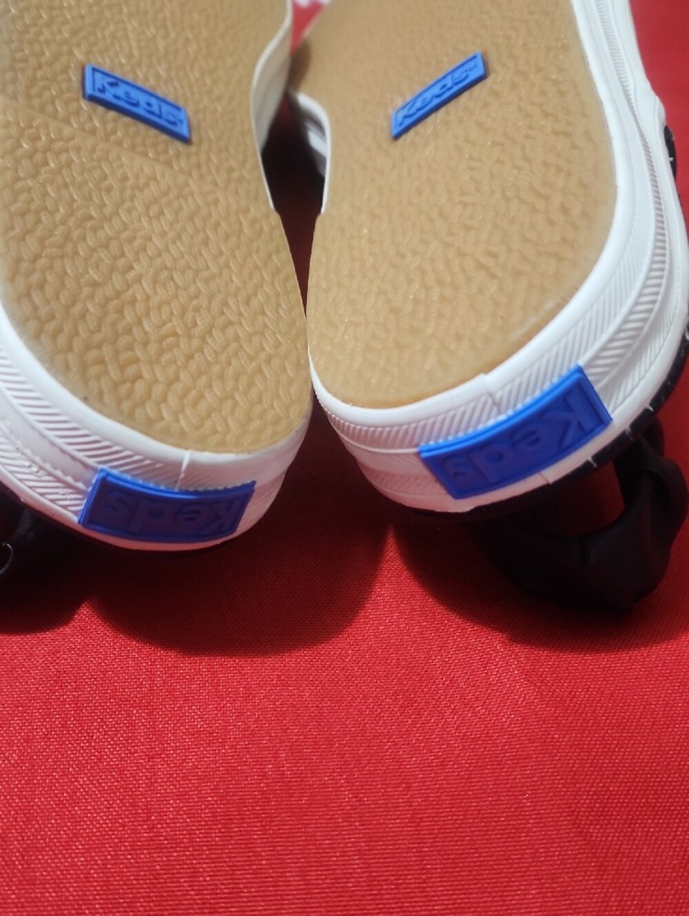 Keds Point Black Slip-On Slingback Flats with White Sole - Picture 9 of 11